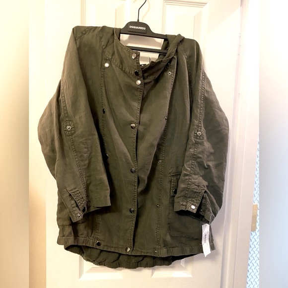 Three Dots Cool Cargo Jacket NWT Size XL - Picture 2 of 13